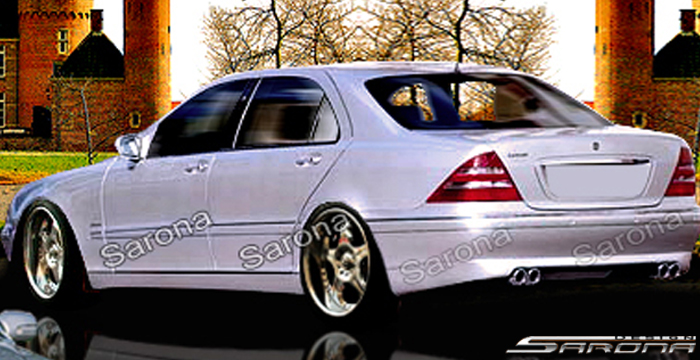 Custom Mercedes S Class  Sedan Side Skirts (2000 - 2006) - $390.00 (Part #MB-048-SS)